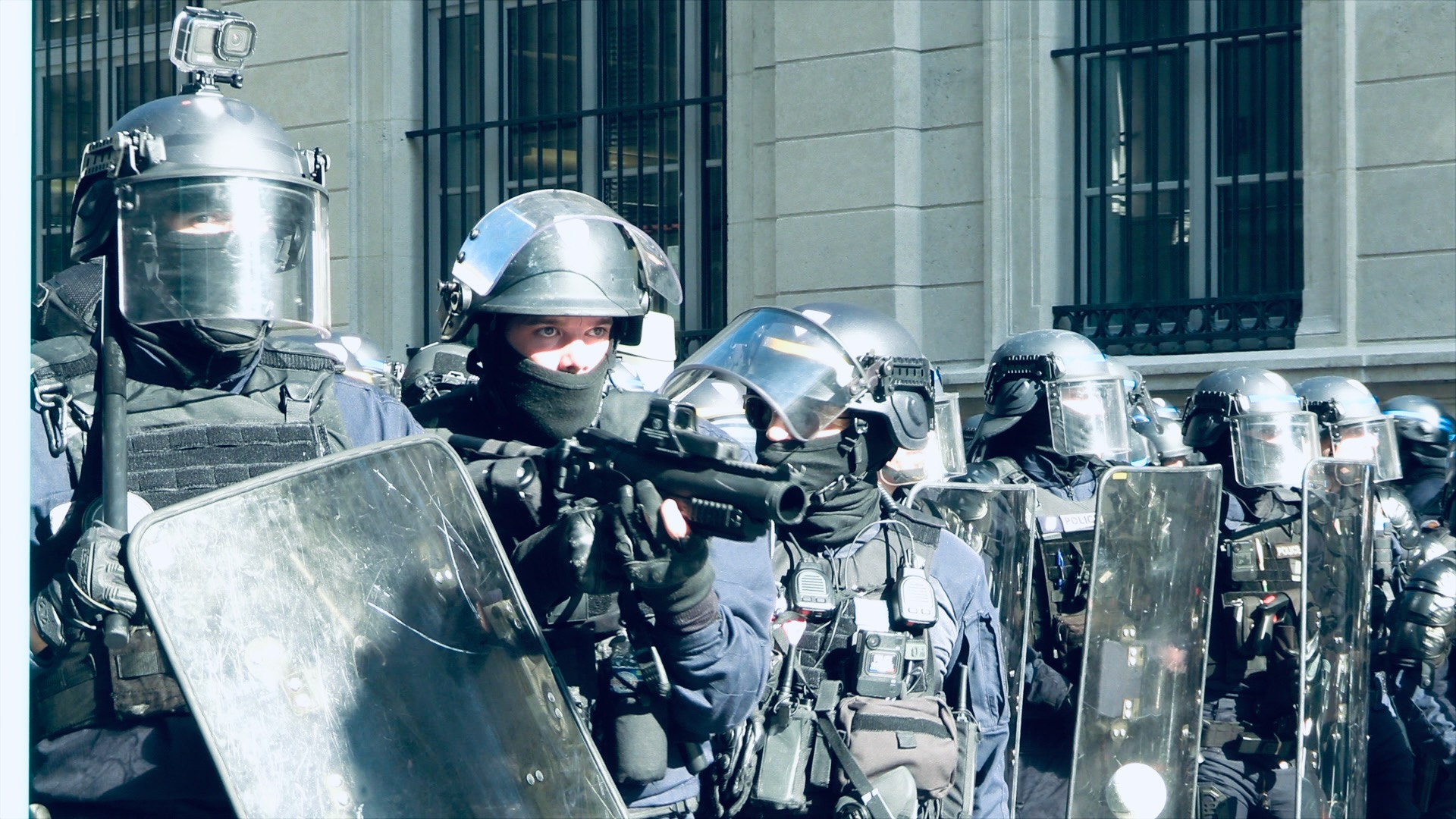 Riot in Paris during nationwide union strike