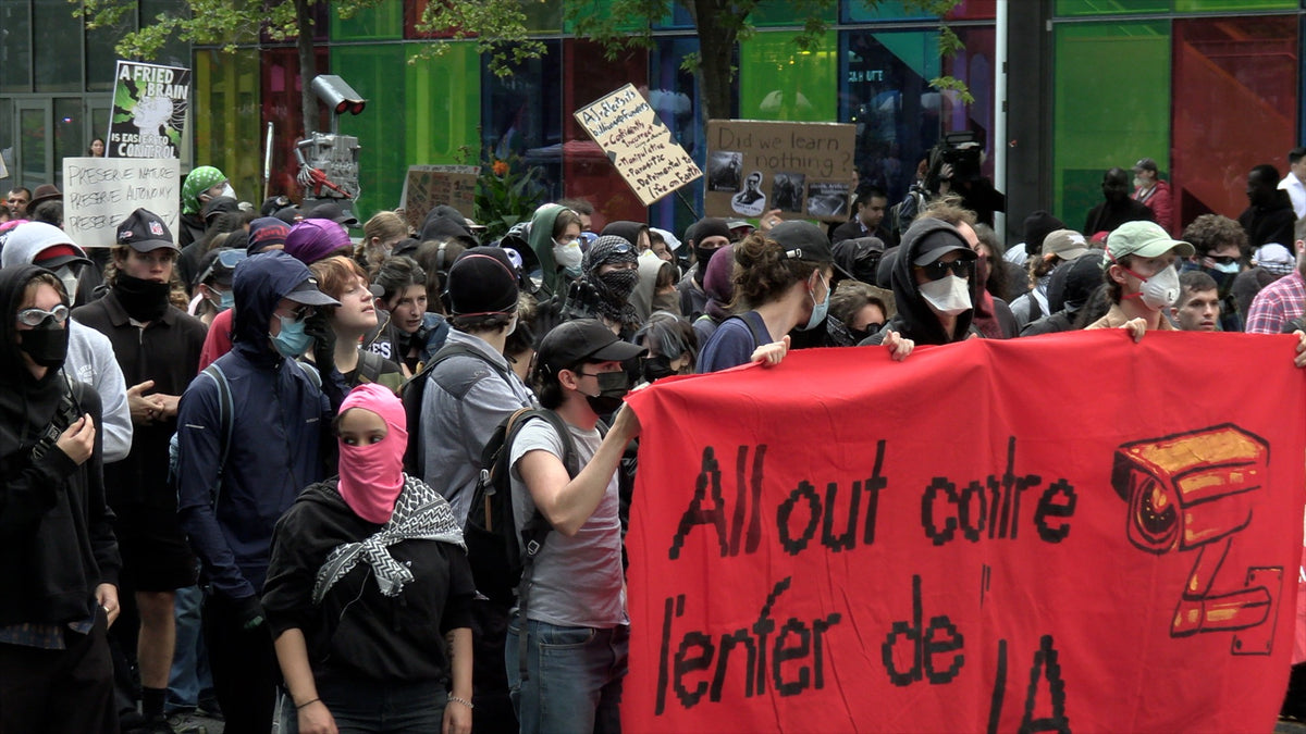 Police arrest and disperse anti-AI protesters in Montreal