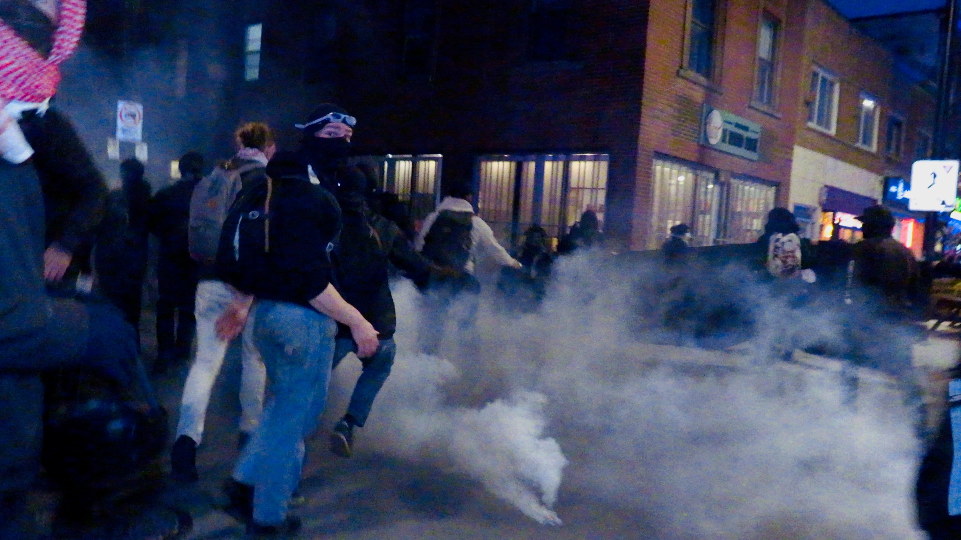 May Day protesters tear gassed